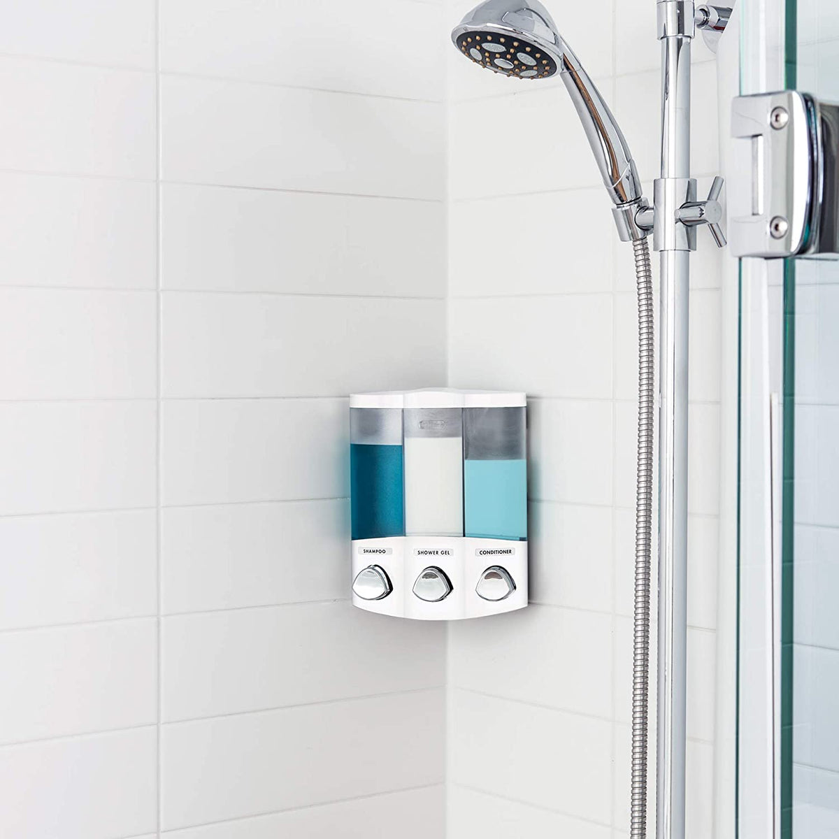 3-Chamber Soap and Shower Dispenser