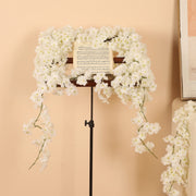 White Artificial Cherry Blossom Garlands – 4 Pack, 7.2m Total