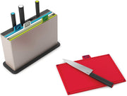 Cutting Board Set with 4 Matching Knives and Storage Case