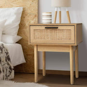 50 cm Rattan Bedside Table with Drawer
