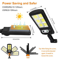 2-Pack 120-LED Solar Security Lights with Remote