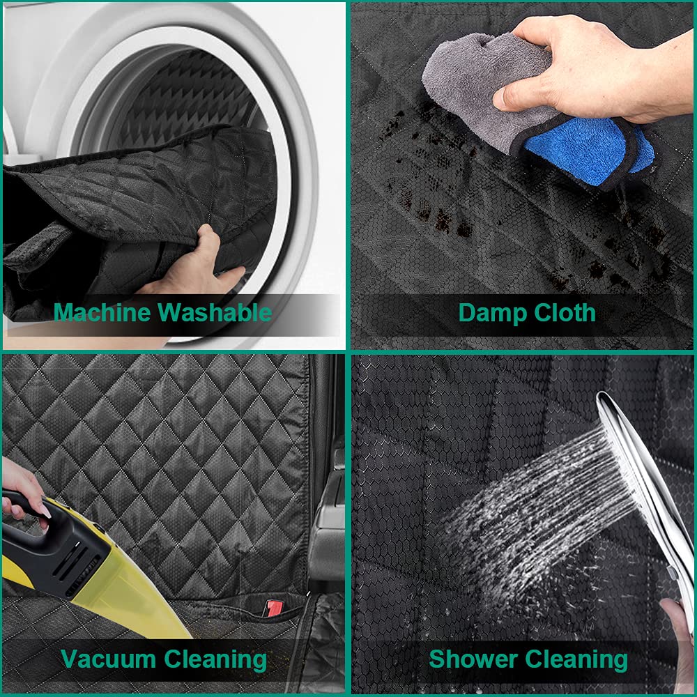 Water-Resistant Rear Dog Car-Seat Cover with Seat Belt