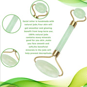 Dual-Ended Jade Facial Massage Roller – Green