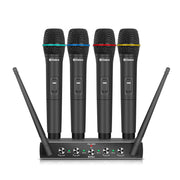 Debra Audio AU400 4-Channel UHF Microphone System – 4 Handheld Mics