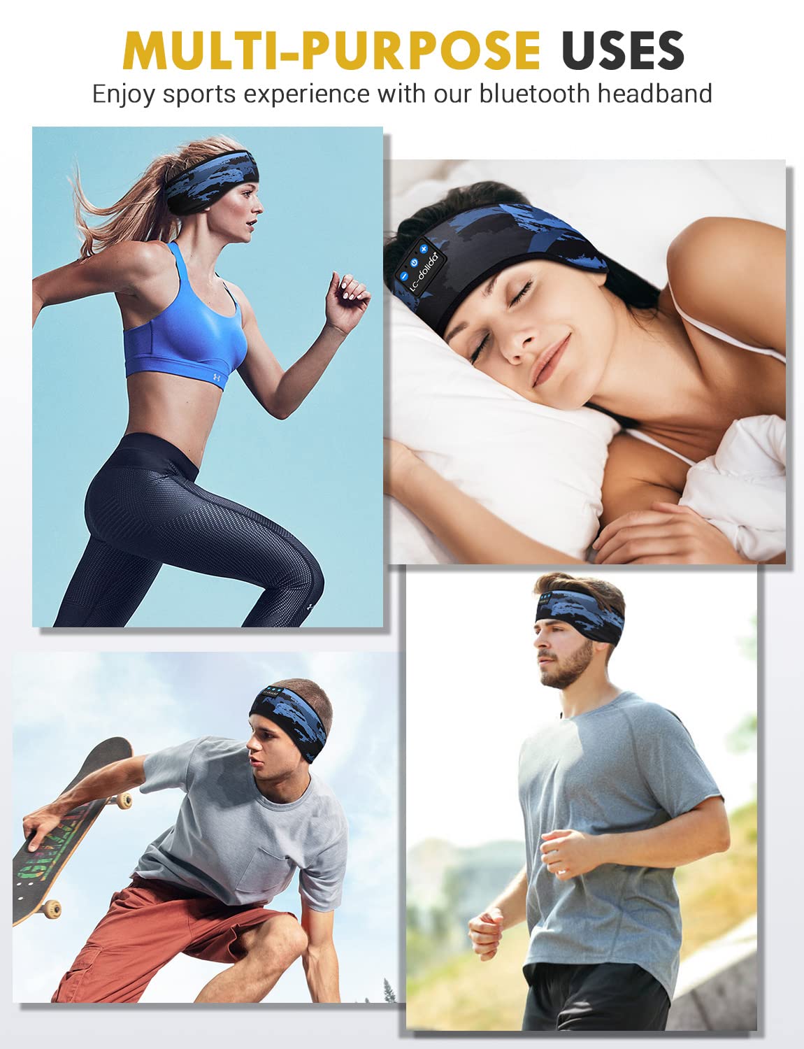 LC-dolida Bluetooth Sleep Headphones Headband