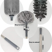 100-Inch Telescopic Microfibre Duster Set with 3 Heads