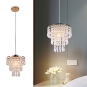 Mini Crystal Chandelier Pendant Ceiling Light Fitting Hallway Lights Ceiling Light Crystal Raindrop Chandelier for Bedroom Living Room Dining Room