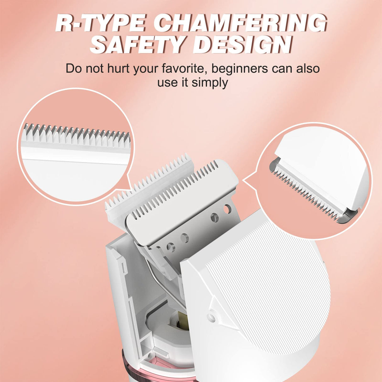 Dog Grooming Clippers kit, 4 in 1 Low Noise Pet Grooming Kit, Professional Dog Grooming Clippers, Rechargeable Cordless Dog Hair Clippers Dog Paw Trimmer Nail Grinder Trimmer for Small to Medium Pets Cat&Dog