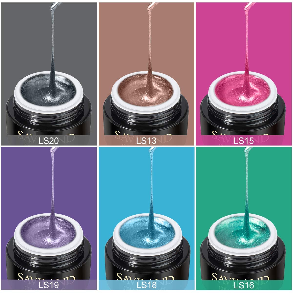 Saviland Metallic Spider Nail Gel