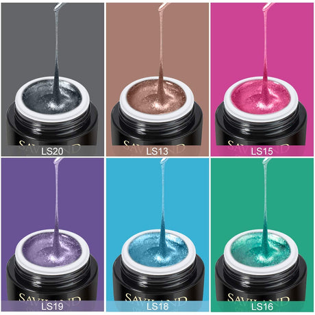 Saviland Metallic Spider Nail Gel