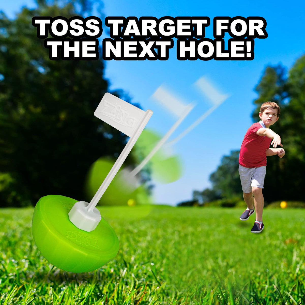 Backyard Kids Golf Set with 2 Clubs, 4 Balls & Target