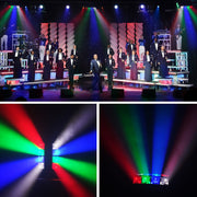 Party Lights DJ/Disco Lights, 8x3W Mini Spider Moving Head LED Beam Stage Light RGBW, Sound Activated/DMX-512 Control for Party, bar, Celebration, Concert, Club