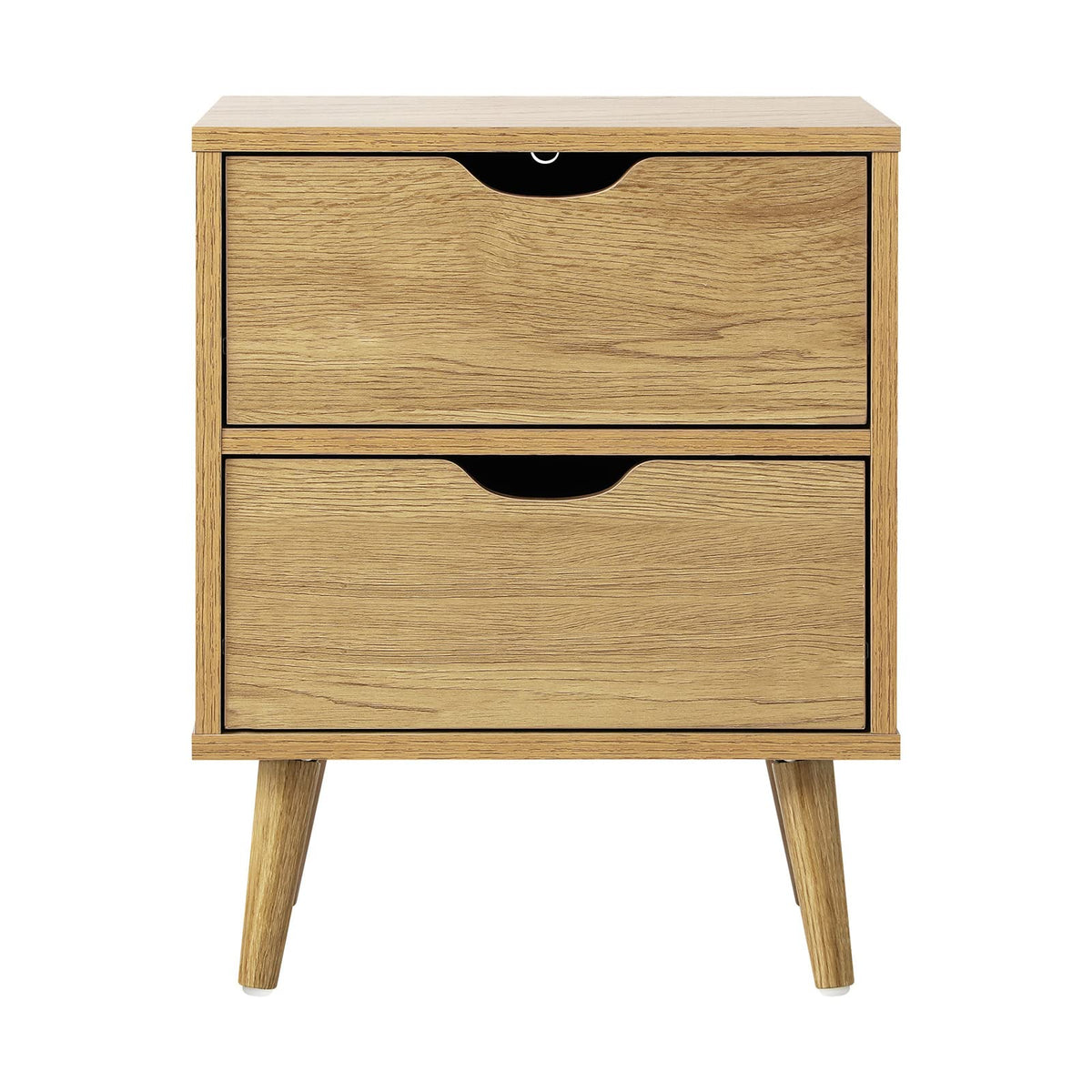 Wooden Bedside Table with 2 Drawers