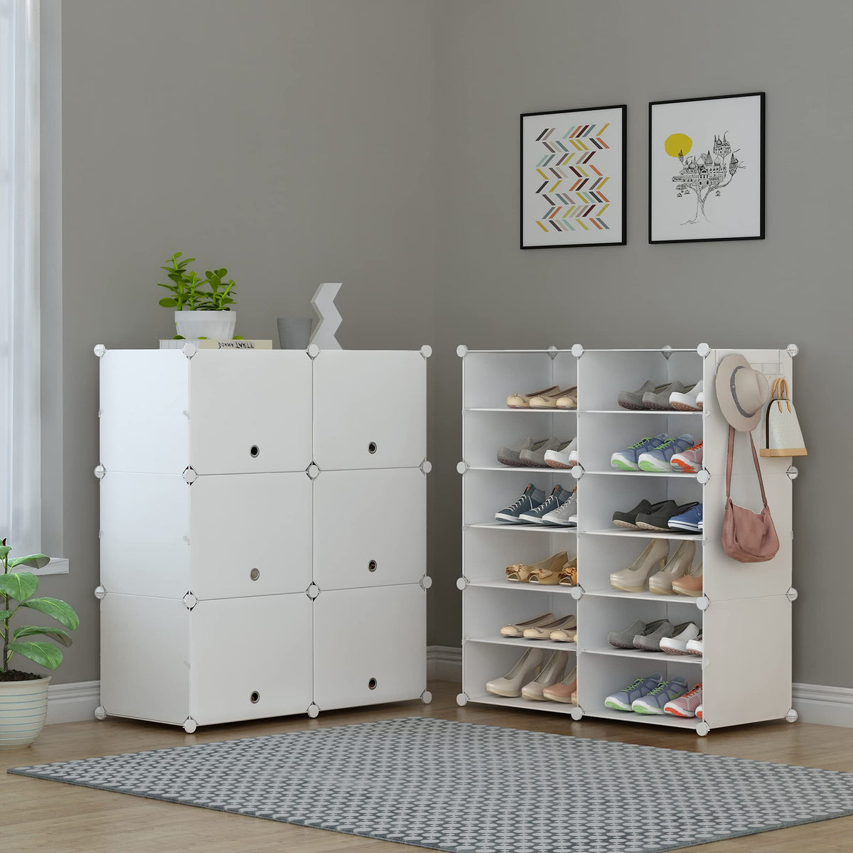 5-Tier Modular Shoe Cabinet – Up to 20 Pairs