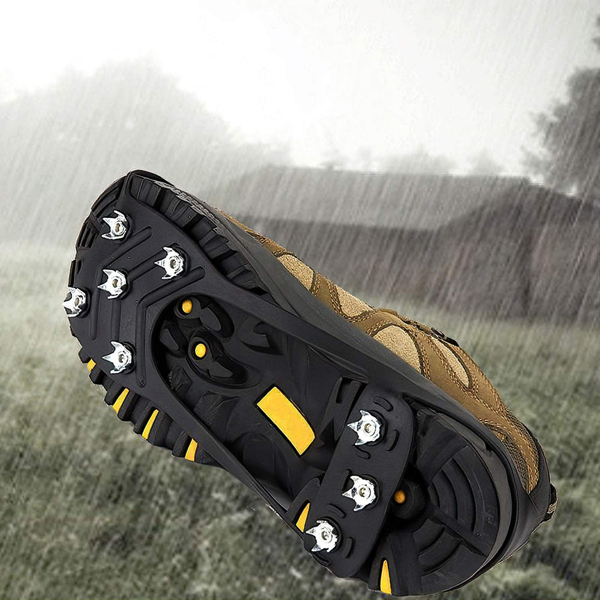 8-Spike Stainless Steel Ice Traction Cleats for Boots