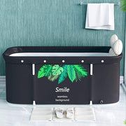 120 cm Foldable Adult Soaking Tub with Cover & Backrest