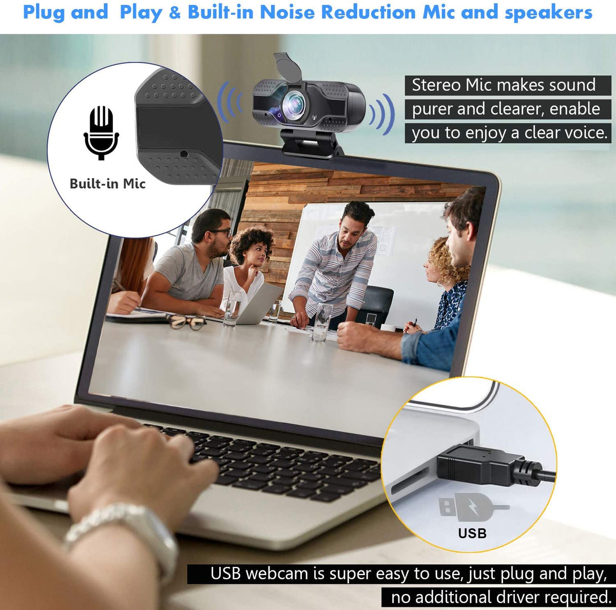 HD Webcam with Microphone1080P