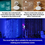 Upgrade Curtain Fairy Lights 300LED with Rotating Clips & 15 Hooks Blue 9.8x9.8Ft Led String Light, Timer & 8 Modes USB Plug-in DIY Decorative Light for Bedroom Indoor Outdoor Wedding Decor
