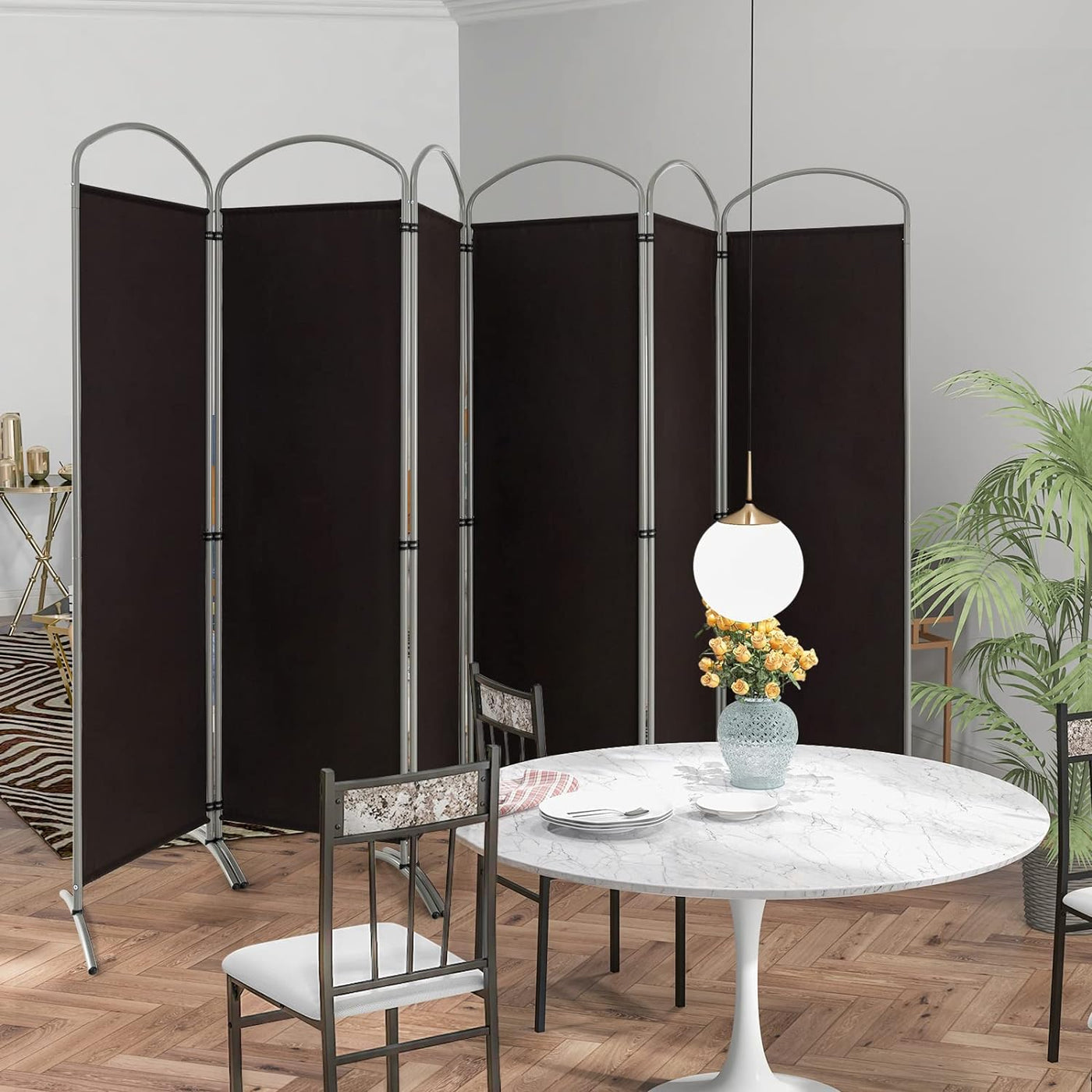 188cm Folding 6-Panel Room Divider – 4 Colours