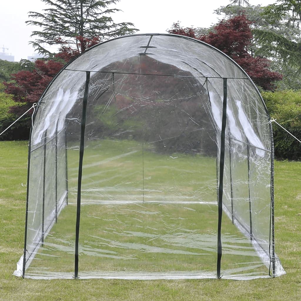 Walk-In Tunnel Greenhouse with 6 Mesh Windows