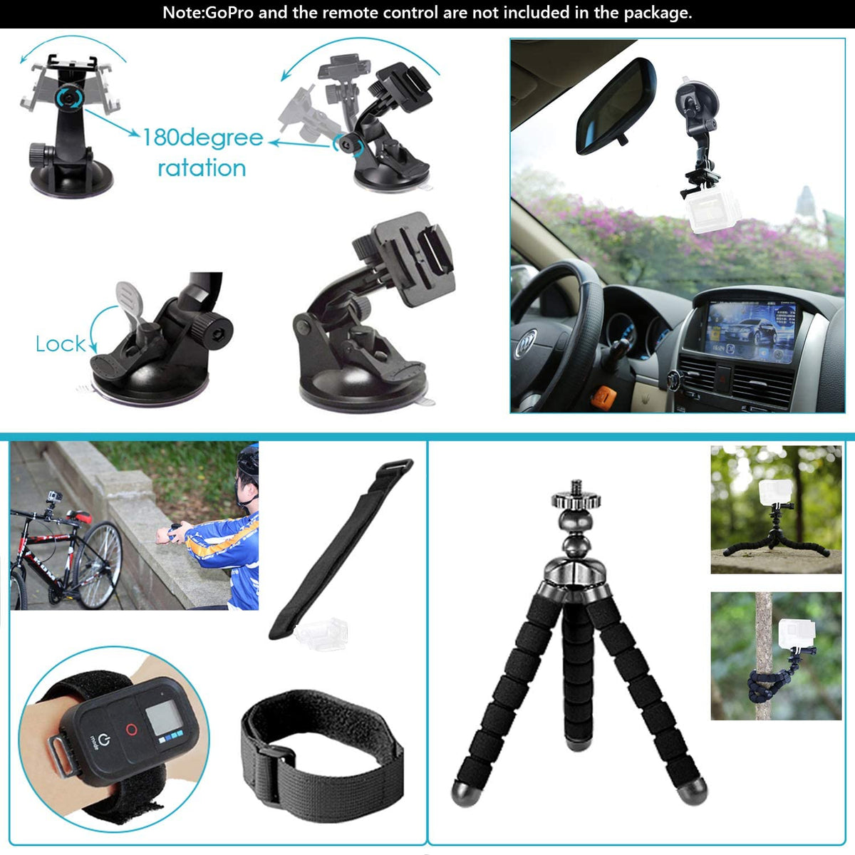 50-in-1 Action-Camera Mounting Accessory Kit