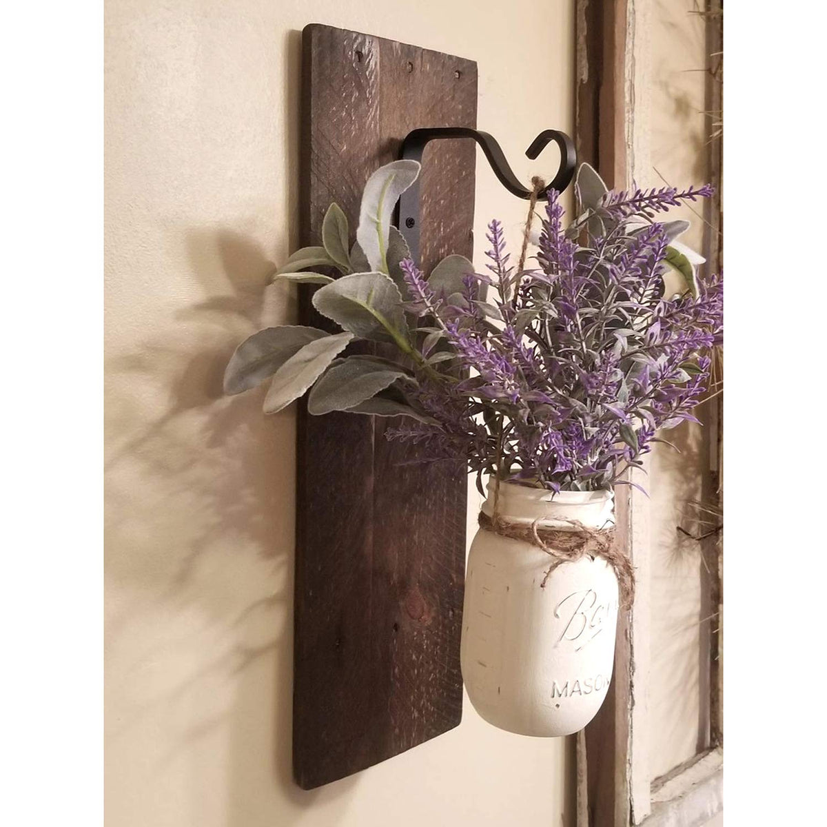 Decorative Iron Wall Hanging Brackets – Black, Set of 2