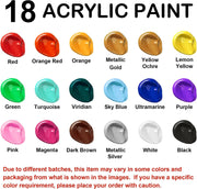 Shuttle Art 18-Colour Acrylic Paint Set – 240ml Bottles