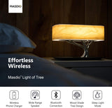 Bedside Lamp with Bluetooth Speaker and Wireless Charger, Sleep Mode Stepless Dimming (Exclusive), QR-8 20W, 5V