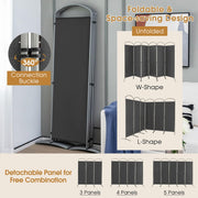 188cm Folding 6-Panel Room Divider – 4 Colours