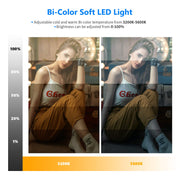 Neewer LED Video Lighting Kit with 70inch Light Stand, 2-Pack 384 LED Soft Video Light, Built-in Lithium Battery 3200K-5600K CRI 97+ Ultra-Thin On Camera Light Panel for YouTube Photography Shooting