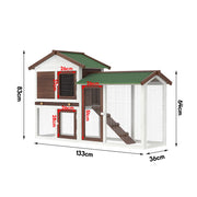 Large Wooden Small-Animal Hutch & Run