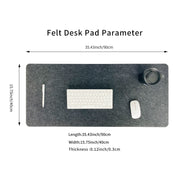 Felt Desk & Mouse Mat – 90 × 40cm or 100 × 40cm