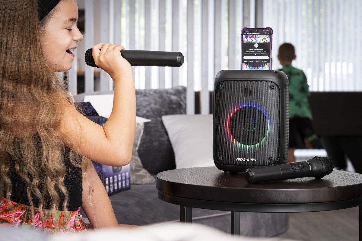 Vocal-Star VS-275BT 60 W Karaoke Machine with 2 Wireless Microphones