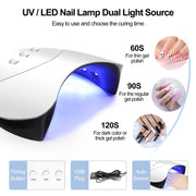 Poly Nail Gel with Lamp Kit,4 Colors Poly Extension Gel 36W LED U V Nail Dryer for Nail Builder Base Coat Top Coat Nail Slip Solution and Manicure Tools for Nail Design