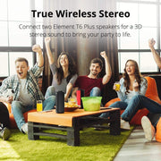Waterproof Bluetooth Speakers, Tronsmart T6 Plus 40W Outdoor Speakers Bluetooth 5.0, IPX6 Portable Wireless Speakers with Tri-Bass Effects, 15-Hour Playtime with 6600mAh Power Bank, TWS, Built-in Mic