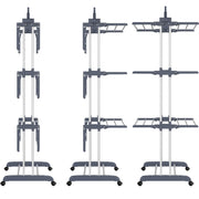 Four-Tier Folding Clothes-Drying Rack with Wheels