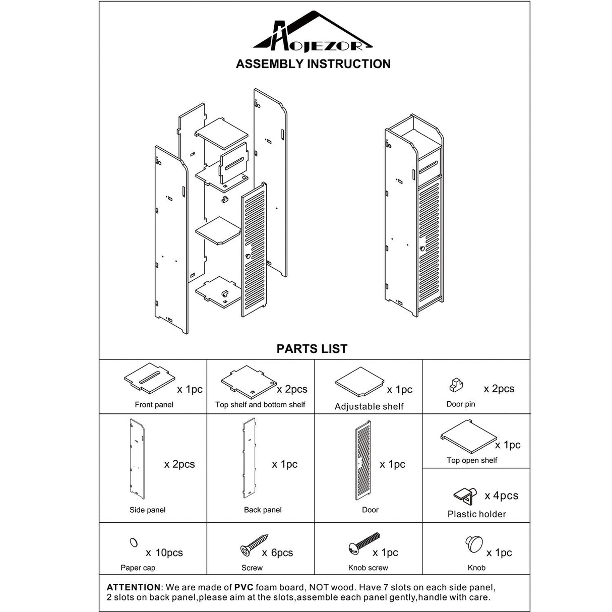 Toilet Roll Holder, Toilet Paper Roll Holder with Slim Shelf, Over Toilet Storage for Toilet Paper Bulk, Narrow Shelf for Bathroom Accessories ,Bathroom Storage for Toilet Tissue, White by AOJEZOR