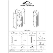 Toilet Roll Holder, Toilet Paper Roll Holder with Slim Shelf, Over Toilet Storage for Toilet Paper Bulk, Narrow Shelf for Bathroom Accessories ,Bathroom Storage for Toilet Tissue, White by AOJEZOR