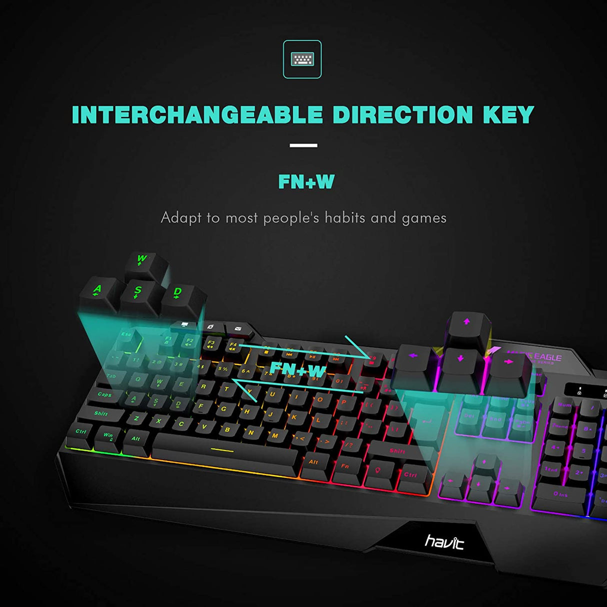 Rainbow Gaming Keyboard+Mouse
