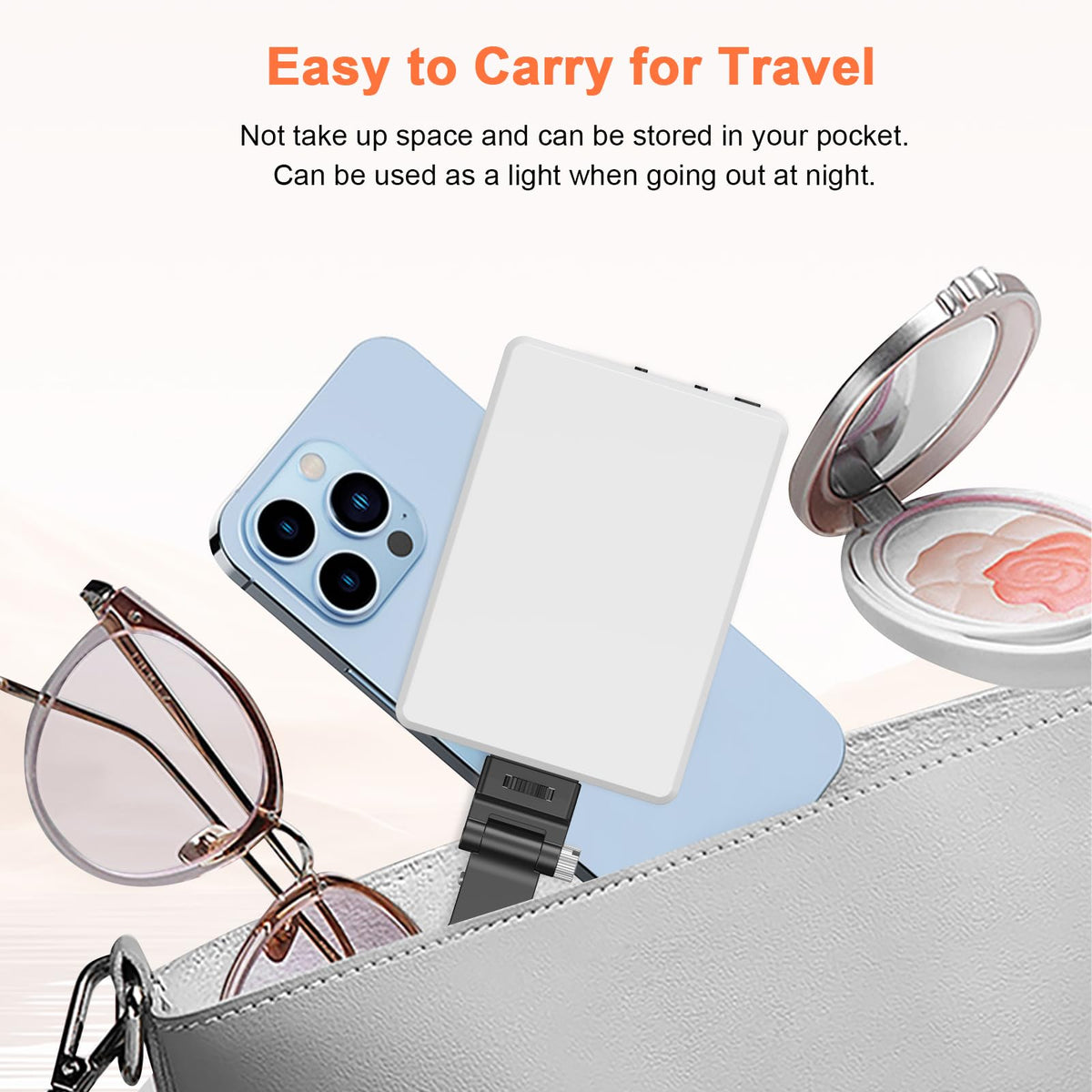 Rechargeable 60-LED Selfie & Video Light – Clip Mount