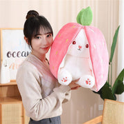 Reversible Zipper Bunny Plush – 18 cm
