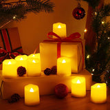 Battery Operated LED Tealights, Pack of 24, Flameless Tea Lights with Warm White Light, Electric Candles Realistic for Wedding, Table, Gift, Outdoor (24 Pack)