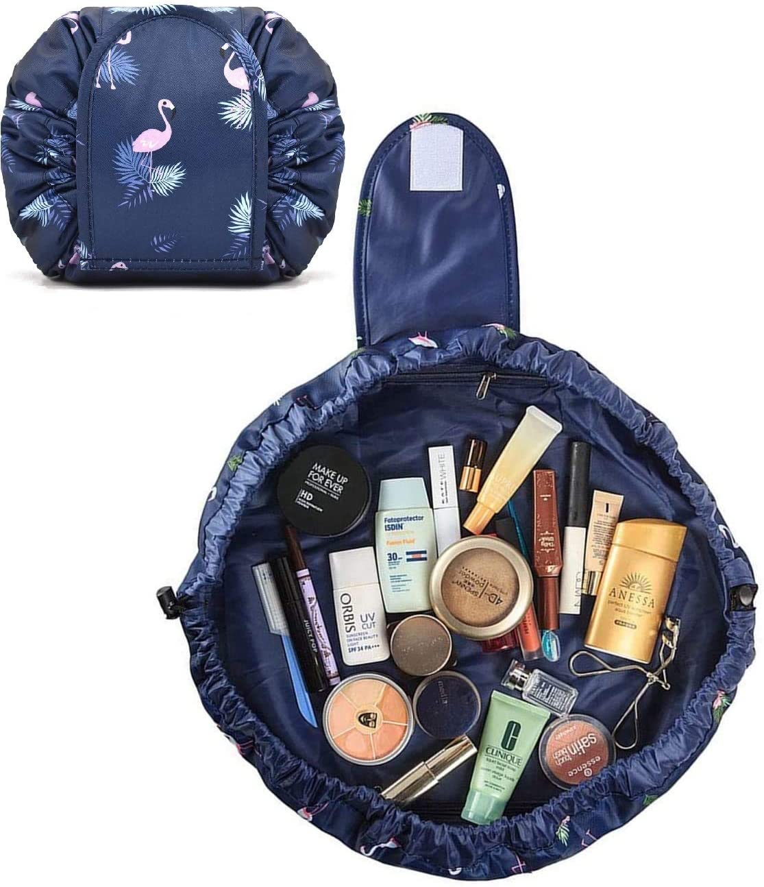 Flamingo Drawstring Makeup & Toiletry Bag