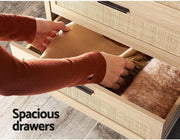 4-Drawer Rattan Tallboy Storage Cabinet