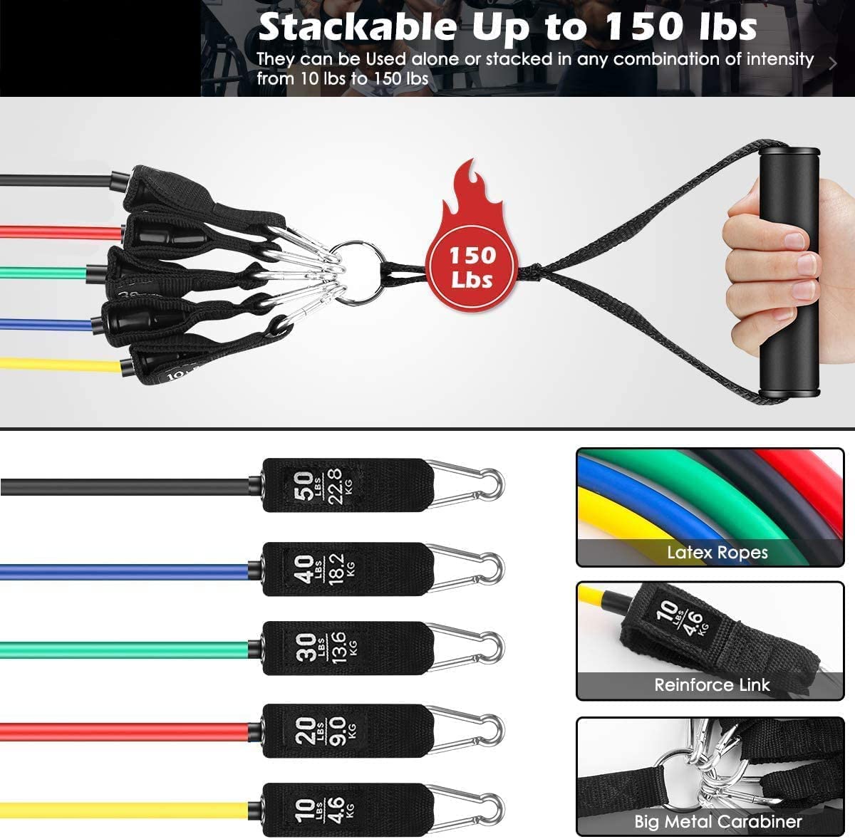Resistance Band Training Set with Accessories