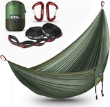 Large Hammock Camping Lightweight Parachute Portable Hammocks for Travel, Indoor, Outdoor Backpacking, Beach Includes Tree Straps and Aluminium Alloy Carabiners
