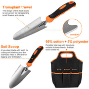 7-Piece Stainless-Steel Garden Tool Set with Tote
