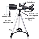 Telescope, 70mm Aperture 400mm AZ Mount Astronomical Telescope for Astronomy Beginners Kids Adults - Portable Travel Telescope with Carry Bag Upgraded Tripod and Phone Holder for Photography