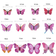 24-Piece Purple & Pink 3D Butterfly Wall Décor Set