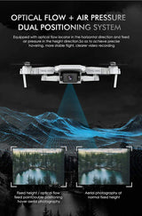 B-Qtech Drone with Dual Camera, 4K HD Self-Driving WiFi Optical Flow RC Quadcopter for Adults & Kids & Beginners